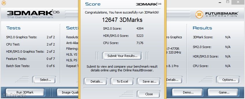Benchmark máy tính mini ZOTAC ZBox E1750: đồ họa Intel Iris Pro