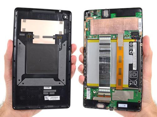 Nexus 7 2013 với sạc không dây, dẽ sửa chữa