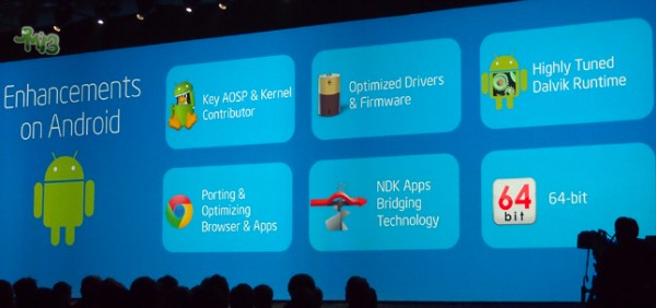 Android KitKat cũng hỗ trợ chip 64-bit như iOS 7 